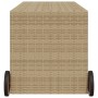 Garten-Aufbewahrungsbox mit Rädern, PE-Rattan-Beige-Mix, 283 l von , Aufbewahrungsboxen für den Außenbereich - Ref: Foro24-36...