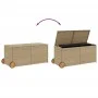 Garden storage box with wheels PE rattan beige mix 283L by , Outdoor storage boxes - Ref: Foro24-365319, Price: 137,37 €, Dis...