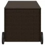 Garden storage box with wheels brown PE rattan 190L by , Outdoor storage boxes - Ref: Foro24-365325, Price: 99,38 €, Discount: %