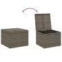 Gray synthetic rattan garden storage box 291L by , Outdoor storage boxes - Ref: Foro24-365338, Price: 110,88 €, Discount: %