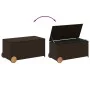 Garden storage box with wheels brown PE rattan 190L by , Outdoor storage boxes - Ref: Foro24-365325, Price: 99,38 €, Discount: %