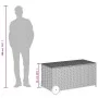 Garden storage box with wheels brown PE rattan 190L by , Outdoor storage boxes - Ref: Foro24-365325, Price: 99,38 €, Discount: %