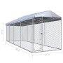 Perrera de exterior con tejado 760x190x225 cm de vidaXL, Casetas y cercados para perros - Ref: Foro24-145031, Precio: 503,03 ...