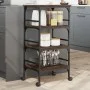Oak brown engineered wood kitchen cart 45x35x89.5 cm by , Kitchen and dining carts - Ref: Foro24-842330, Price: 57,02 €, Disc...