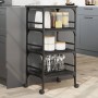 Carrito de cocina de madera de ingeniería negro 45x35x89,5 cm de , Carros de cocina y comedor - Ref: Foro24-842326, Precio: 5...
