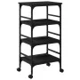 Black Engineered Wood Kitchen Cart 45x35x89.5cm by , Kitchen and dining carts - Ref: Foro24-842326, Price: 57,12 €, Discount: %
