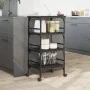 Black Engineered Wood Kitchen Cart 45x35x89.5cm by , Kitchen and dining carts - Ref: Foro24-842326, Price: 57,12 €, Discount: %