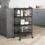 Carrito de cocina de madera de ingeniería negro 45x35x89,5 cm de , Carros de cocina y comedor - Ref: Foro24-842326, Precio: 5...