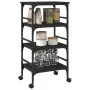 Black Engineered Wood Kitchen Cart 45x35x89.5cm by , Kitchen and dining carts - Ref: Foro24-842326, Price: 57,12 €, Discount: %