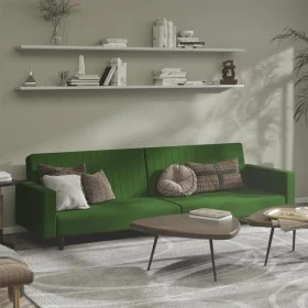 Dunkelgrünes 2-Sitzer-Schlafsofa aus Samt von , Sofas - Ref: Foro24-375939, Preis: 262,50 €, Rabatt: %
