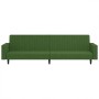 Dunkelgrünes 2-Sitzer-Schlafsofa aus Samt von , Sofas - Ref: Foro24-375939, Preis: 267,11 €, Rabatt: %