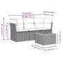 4-piece garden sofa set with black synthetic rattan cushions by , Garden sets - Ref: Foro24-3223466, Price: 234,04 €, Discoun...