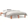 Solid wax brown pine wood bed frame 140x200 cm by , Beds and slatted bases - Ref: Foro24-844171, Price: 106,47 €, Discount: %