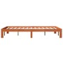 Solid wax brown pine wood bed frame 140x200 cm by , Beds and slatted bases - Ref: Foro24-844171, Price: 107,67 €, Discount: %
