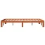 Solid wax brown pine wood bed frame 140x200 cm by , Beds and slatted bases - Ref: Foro24-844171, Price: 106,47 €, Discount: %