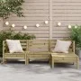 3-seater garden sofa with footrest in impregnated pine wood by , Modular outdoor sofas - Ref: Foro24-838060, Price: 181,75 €,...