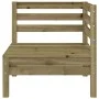 3-seater garden sofa with footrest in impregnated pine wood by , Modular outdoor sofas - Ref: Foro24-838060, Price: 181,75 €,...