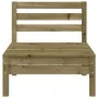 3-seater garden sofa with footrest in impregnated pine wood by , Modular outdoor sofas - Ref: Foro24-838060, Price: 181,75 €,...