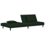2-Sitzer-Schlafsofa mit zwei dunkelgrünen Samtkissen von , Sofas - Ref: Foro24-375809, Preis: 246,10 €, Rabatt: %