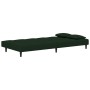 2-seater sofa bed with two dark green velvet pillows by , Sofas - Ref: Foro24-375809, Price: 248,75 €, Discount: %