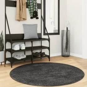 Moderner Langhaar-Shaggy-Teppich PAMPLONA Anthrazit Ø 120 cm von , Teppiche - Ref: Foro24-375201, Preis: 33,94 €, Rabatt: %