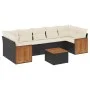 8-piece garden sofa set and black synthetic rattan cushions by , Garden sets - Ref: Foro24-3259893, Price: 494,13 €, Discount: %