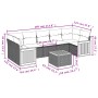 8-piece garden sofa set and black synthetic rattan cushions by , Garden sets - Ref: Foro24-3259893, Price: 492,77 €, Discount: %