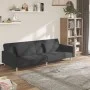 2-seater sofa bed with two pillows in dark gray fabric by , Sofas - Ref: Foro24-375800, Price: 276,51 €, Discount: %