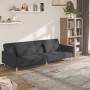 2-Sitzer-Schlafsofa mit zwei Kissen aus dunkelgrauem Stoff von , Sofas - Ref: Foro24-375800, Preis: 261,26 €, Rabatt: %