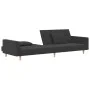2-seater sofa bed with two pillows in dark gray fabric by , Sofas - Ref: Foro24-375800, Price: 276,51 €, Discount: %