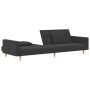 2-Sitzer-Schlafsofa mit zwei Kissen aus dunkelgrauem Stoff von , Sofas - Ref: Foro24-375800, Preis: 261,26 €, Rabatt: %