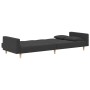 2-Sitzer-Schlafsofa mit zwei Kissen aus dunkelgrauem Stoff von , Sofas - Ref: Foro24-375800, Preis: 261,26 €, Rabatt: %