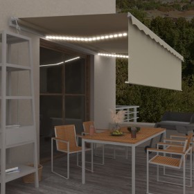Automatische Markise mit LED-Windsensor, cremefarben, 5 x 3 m von , Markisen - Ref: Foro24-3069352, Preis: 778,99 €, Rabatt: %