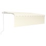 Automatic awning LED blind wind sensor cream 5x3 m by , Awnings - Ref: Foro24-3069352, Price: 778,99 €, Discount: %