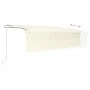 Automatische Markise mit LED-Windsensor, cremefarben, 5 x 3 m von , Markisen - Ref: Foro24-3069352, Preis: 712,81 €, Rabatt: %