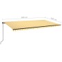 Manuell einziehbare Markise mit gelbem und weißem LED-Licht 600 x 350 m von , Markisen - Ref: Foro24-3069243, Preis: 573,65 €...