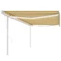 Automatic LED awning and wind sensor yellow white 5x3 m by , Awnings - Ref: Foro24-3069993, Price: 751,81 €, Discount: %