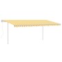 Automatic LED awning and wind sensor yellow white 5x3 m by , Awnings - Ref: Foro24-3069993, Price: 781,13 €, Discount: %