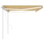 Automatic LED awning and wind sensor yellow white 5x3 m by , Awnings - Ref: Foro24-3069993, Price: 781,13 €, Discount: %