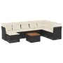 8-teiliges Gartensofa-Set und schwarze synthetische Rattankissen von , Gartensets - Ref: Foro24-3223781, Preis: 493,24 €, Rab...