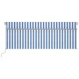 Manual retractable awning with blind and blue and white LED 4x3 m by , Awnings - Ref: Foro24-3069421, Price: 341,38 €, Discou...