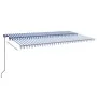 Manuell einziehbare Markise mit blauem und weißem LED-Licht, 600 x 350 cm von , Markisen - Ref: Foro24-3069241, Preis: 575,29...