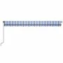 Manual retractable awning with blue and white LED light 600x350 cm by , Awnings - Ref: Foro24-3069241, Price: 575,32 €, Disco...