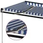 Manuell einziehbare Markise mit blauem und weißem LED-Licht, 600 x 350 cm von , Markisen - Ref: Foro24-3069241, Preis: 575,29...