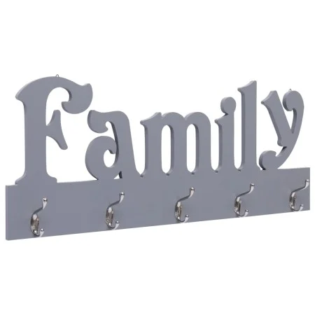 FAMILY gray wall coat rack 74x29.5 cm by vidaXL, Hat and coat racks - Ref: Foro24-284246, Price: 37,95 €, Discount: %