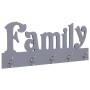 Perchero de pared FAMILY gris 74x29,5 cm de vidaXL, Percheros para sombreros y abrigos - Ref: Foro24-284246, Precio: 42,10 €,...