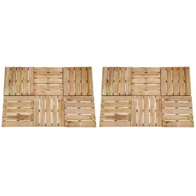 Baldosas de porche 12 unidades madera marrón 50x50 cm de , Suelos y moquetas - Ref: Foro24-276434, Precio: 127,50 €, Descuent...