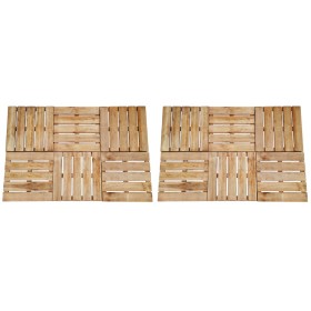 Porch tiles 12 units brown wood 50x50 cm by , Floors and carpets - Ref: Foro24-276434, Price: 129,71 €, Discount: %