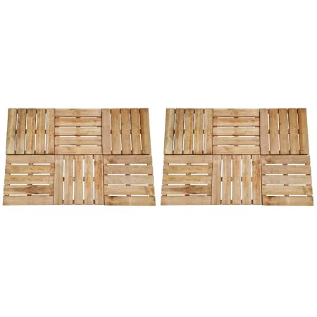 Porch tiles 12 units brown wood 50x50 cm by , Floors and carpets - Ref: Foro24-276434, Price: 127,44 €, Discount: %