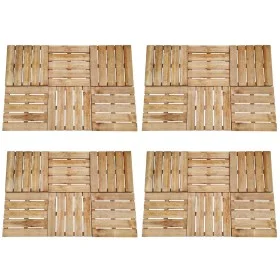 Baldosas de porche 24 unidades madera marrón 50x50 cm de , Suelos y moquetas - Ref: Foro24-276436, Precio: 251,35 €, Descuent...